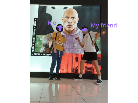 Me, my friend and The Rock