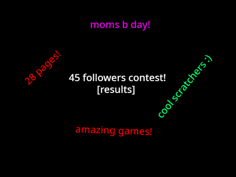[RESULTS] 45 followers game contest! #games #all #popular