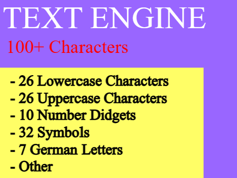 Text Engine | 100+ Characters
