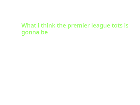 premier league TOTS