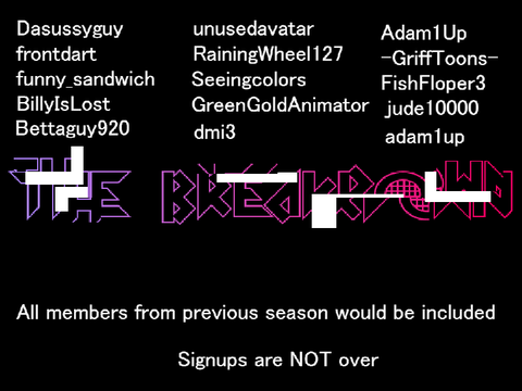 season 2 signups results