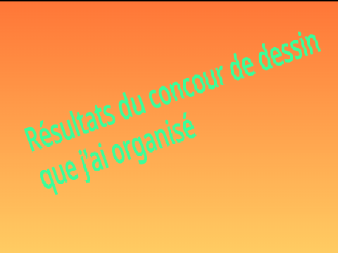 Résultats concoure de dessin