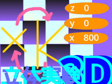 3d実験　KからX