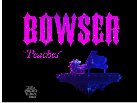 Mario Movie Peaches song but every time he says peach the song gets more broken.