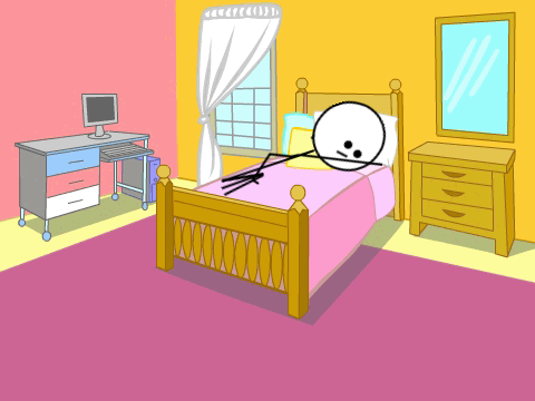 Me on a bed contemplating life