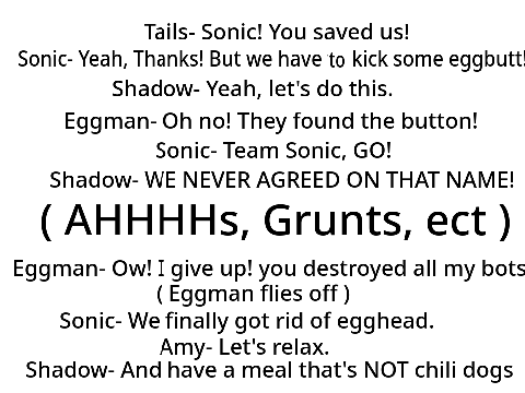 The script w/ some of amy's lines