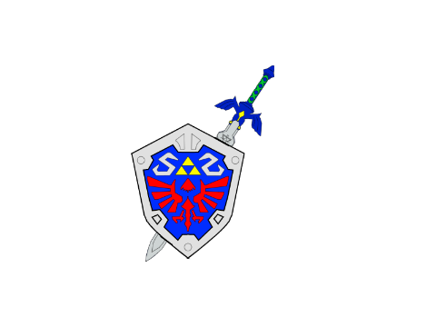 hylian shield / master sword