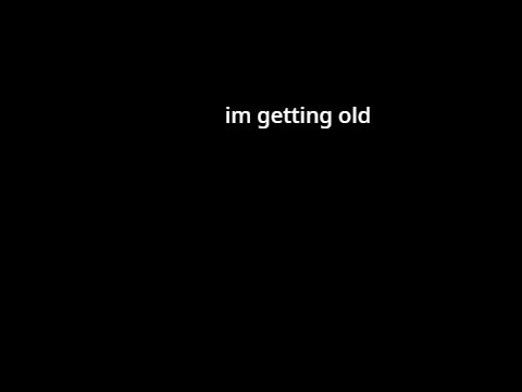 I did my "getting old" project again
