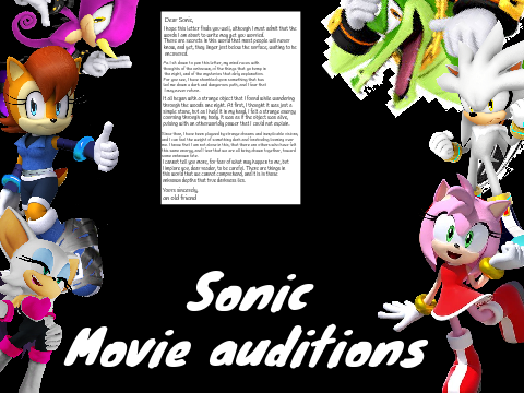 Auditions for the Sonic movie. Read desc. (long lines)