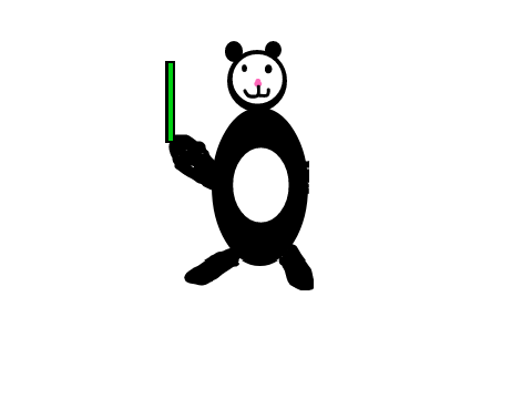 The hungry panda