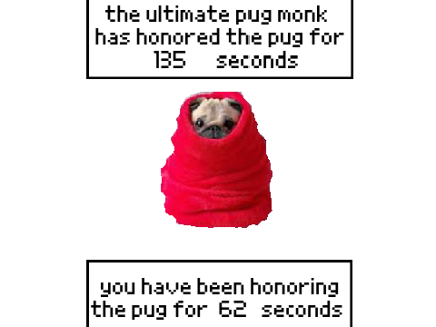 pug in a rug
