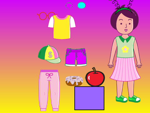 dress up/also feed her