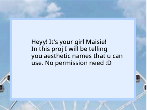 Aesthetic Username