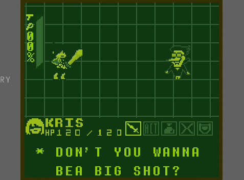 Spamton Fight on Gameboy