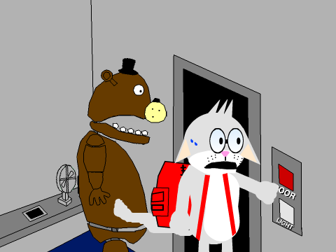 Freddy is behind me. O_O" OH NOES!!!