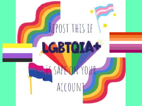 Repost this if LGBTQIA+ is safe on your account :)  remix remix remix remix remix remix