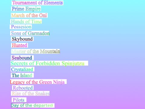 Remix and Rank Ninjago Seasons remix