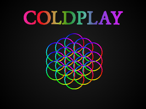100% Pen Coldplay logo Art
