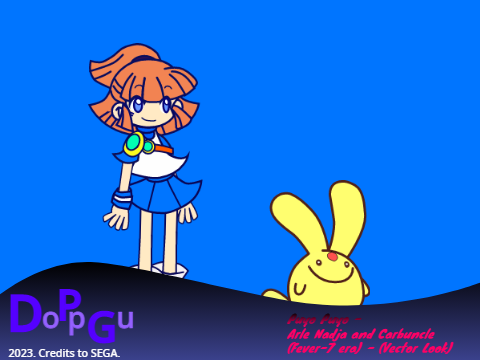Puyo Puyo - Arle Nadja and Carbuncle (Fever-7 era) - (Vector Look)