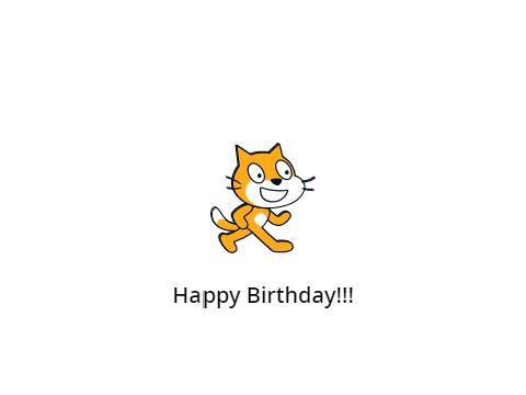 Scratch Cat says Happy Birthday!