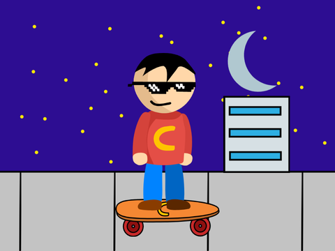 Camo Skateboarding Animation