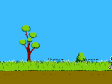 Title screen and character select screen