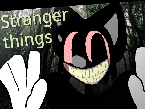 stranger things animation meme cartoon cat & cartoon dog