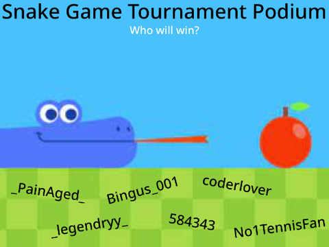 Snake Game Tournament Podium