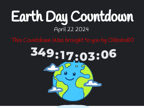 Earth Day Countdown