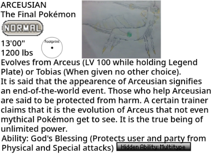 Arceusian Pokédex entry