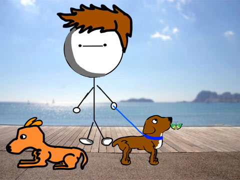 Just walkin my dogs  LOL