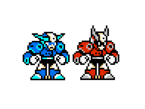 ballade as mega man and proto man