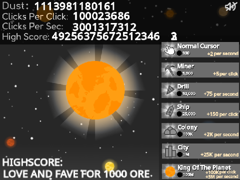Planet Clicker Points :/