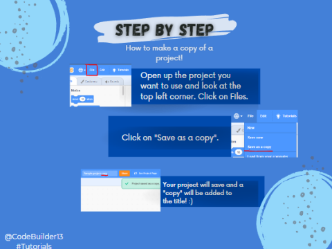 Making a copy: Of a project