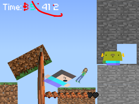 Minecraft Platformer cursed
