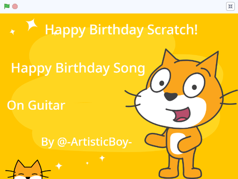 Happy B-day Scratch Song On Guitar