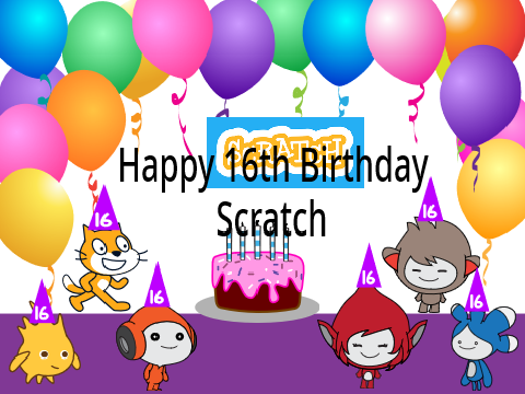 Scratch cat birthday #all #scratchweek  #scratch16thbirthday