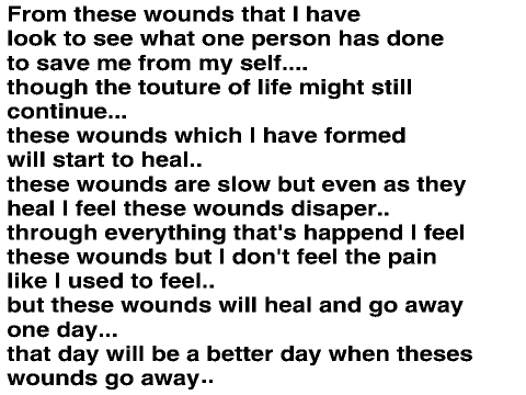 from these wounds