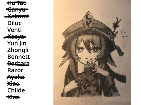 Genshin Art Collab - Hu tao