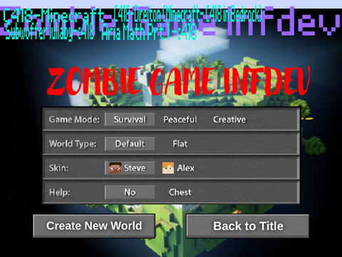 Zombie Game Minecraft Edition INFDEV scratch14jfdggfhgkjdjgbfvnmxml233jd4243243nds3432