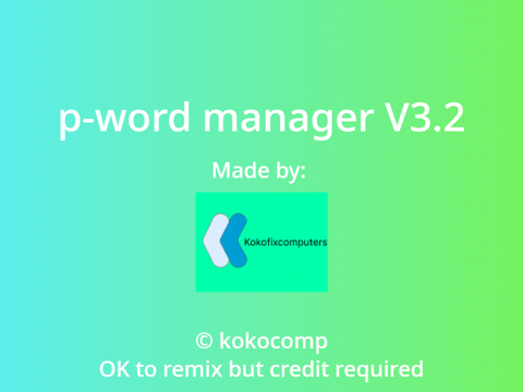 p-word manager 3.2 - a password manager (Prerelease)