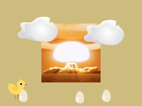 Hopping Chick with a bomb