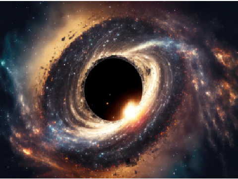 scratch cat falling into a black hole