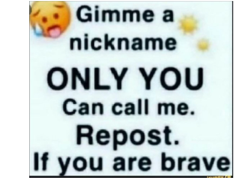 Give me nicknames remix remix