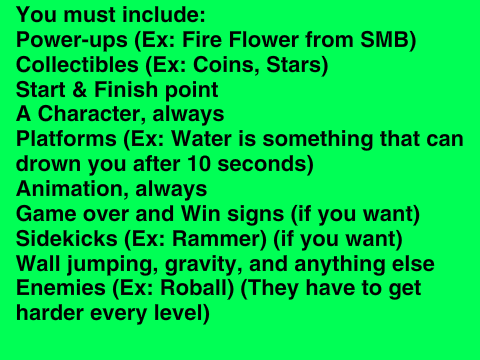 Platformer Contest
