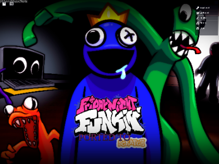 Odd Friend - VS. Rainbow Friends (Friday Night Funkin') No playing just bot play.