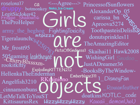 ✰GIRLS ARE NOT OBJECTS✰