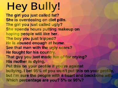 Hey Bully! STOP THIS NOW!