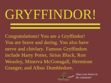 Hogwarts Sorting Quiz v2.2 (9/2018) remix