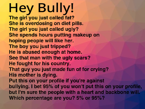 If you are against any type of bullying, please remix this! Remixted remix remix